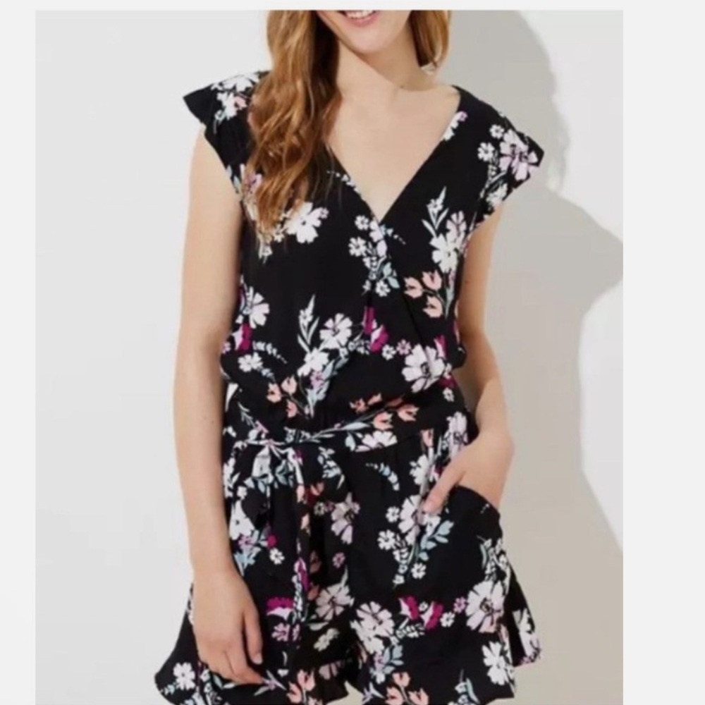 Loft Floral V-Neck Romper